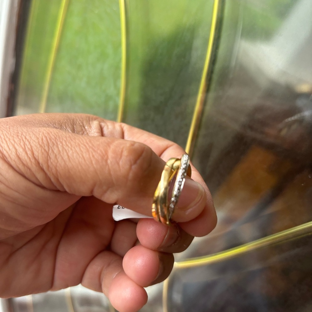 Sterling Silver Interlocking Ring, Size 7.75 - image 6